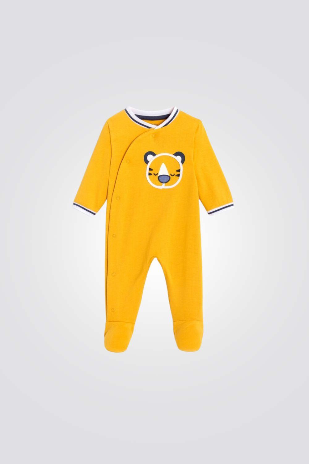 אוברול פיג'מה נמר בצבע צהוב - MASHBIR//365