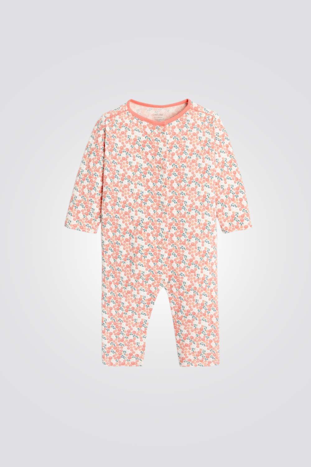 אוברול פיג'מה פרחוני לתינוקות - MASHBIR//365