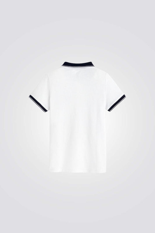 חולצת פולו קצרה לילדים בצבע לבן - MASHBIR//365