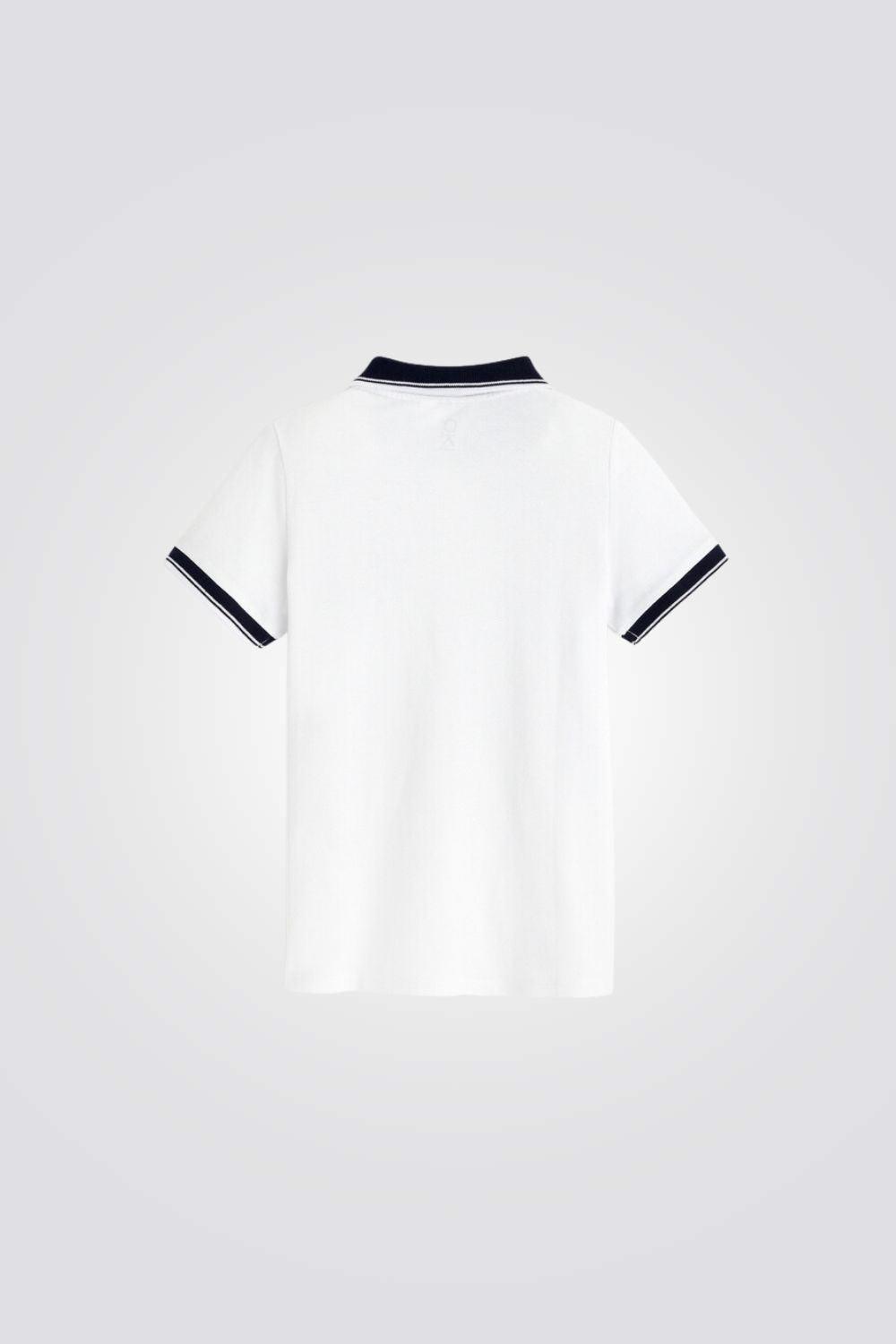 חולצת פולו קצרה לילדים בצבע לבן - MASHBIR//365