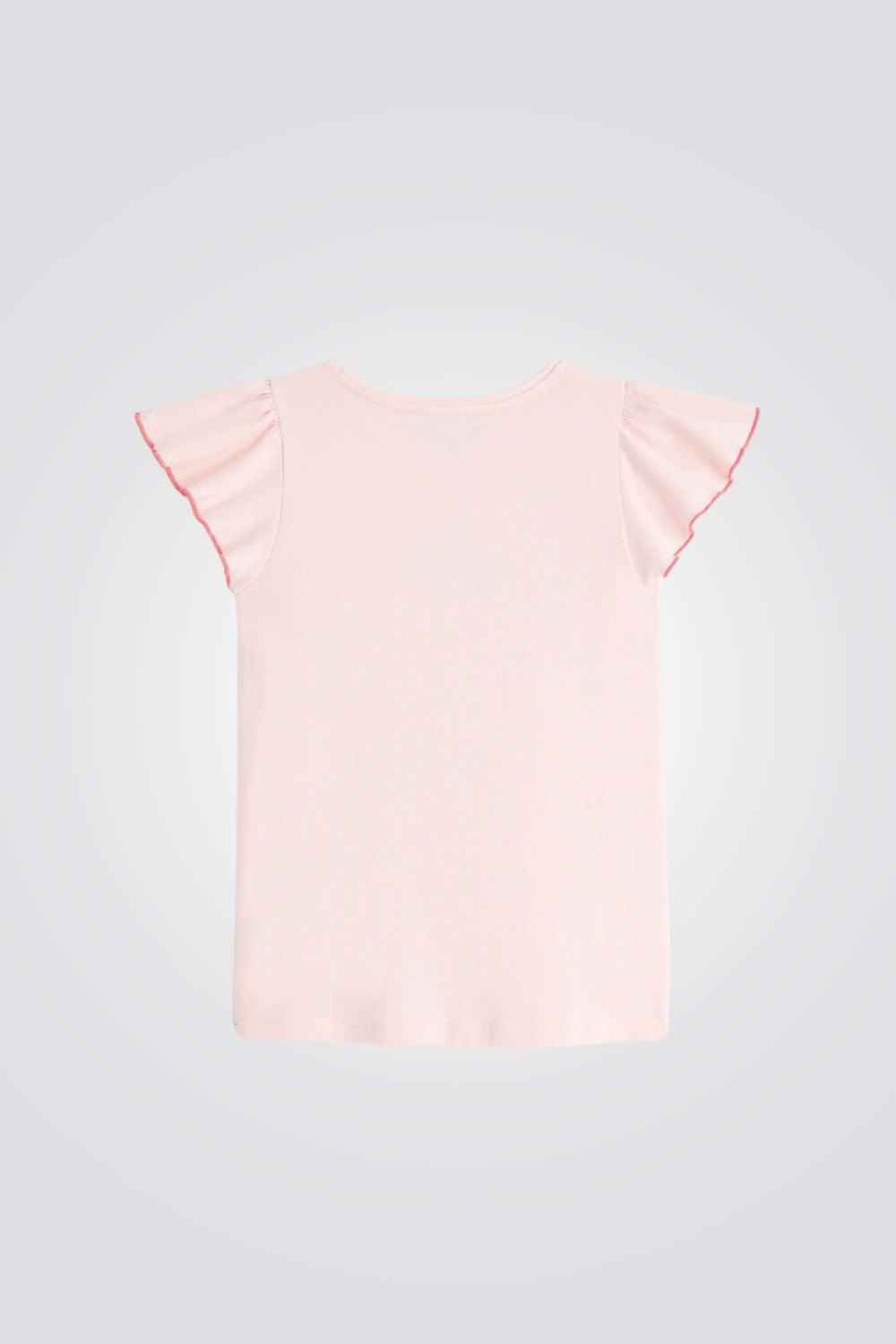 טישירט קצרה לילדות בצבע ורוד - MASHBIR//365