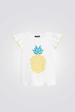 טישירט קצרה לילדות בצבע לבן - MASHBIR//365