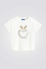 טישירט קצרה לילדות בצבע לבן - MASHBIR//365