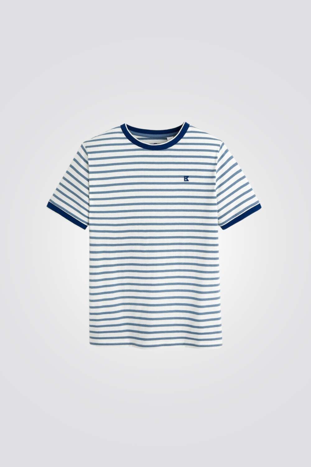 טישירט פסים כחולים קצרה לילדים - MASHBIR//365