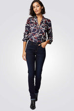 ג'ינס גבוה צבע כחול כהה - MASHBIR//365