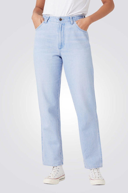 DENIM BLUE ג'ינס כחול בהיר חלק - MASHBIR//365