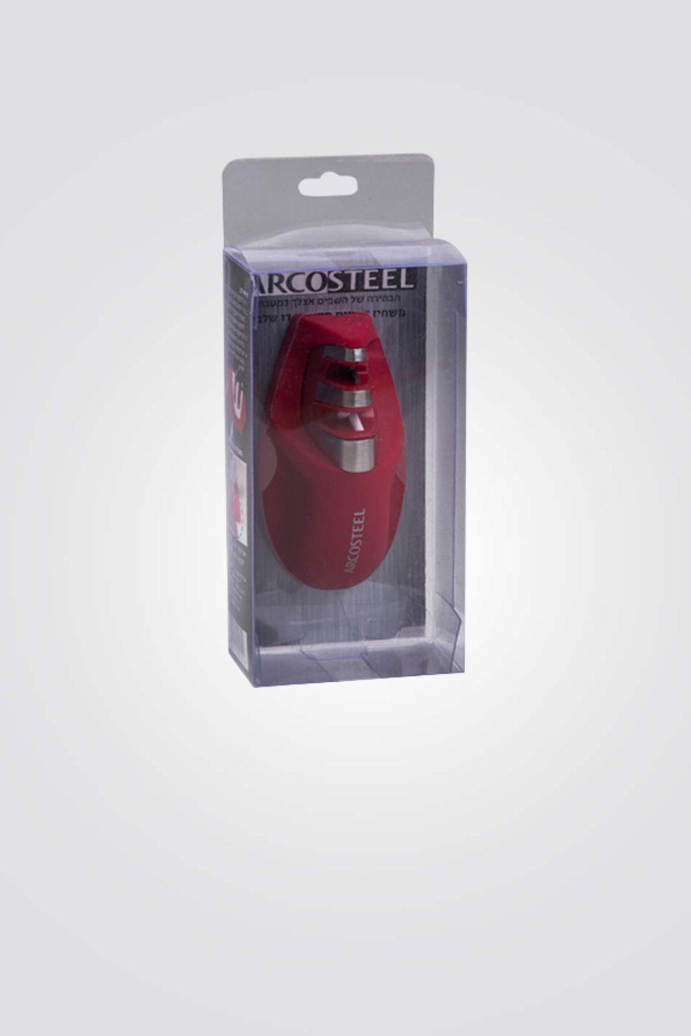 משחיז סכינים מקצועי דו שלבי אדום - MASHBIR//365