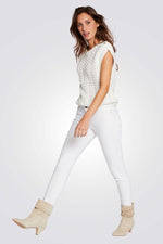 סקיני גזרה נמוכה צבע לבן - MASHBIR//365