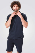 חולצת פולו קצרה בצבע כחול - MASHBIR//365