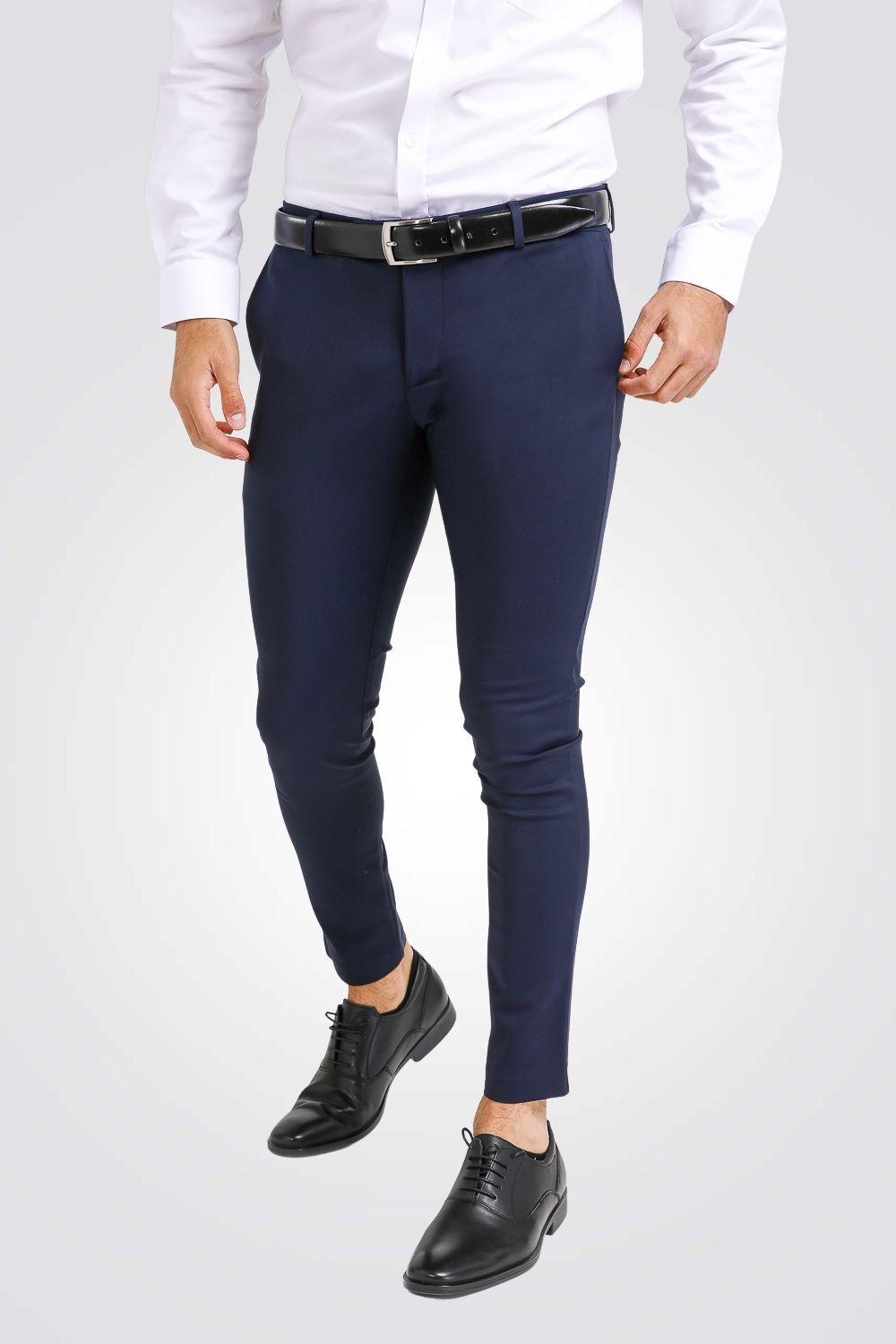 מכנסי SLIM מחוייטים נייבי - MASHBIR//365