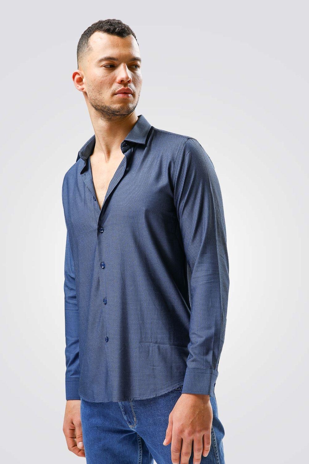 מכופתרת BAMBOO כחולה - MASHBIR//365