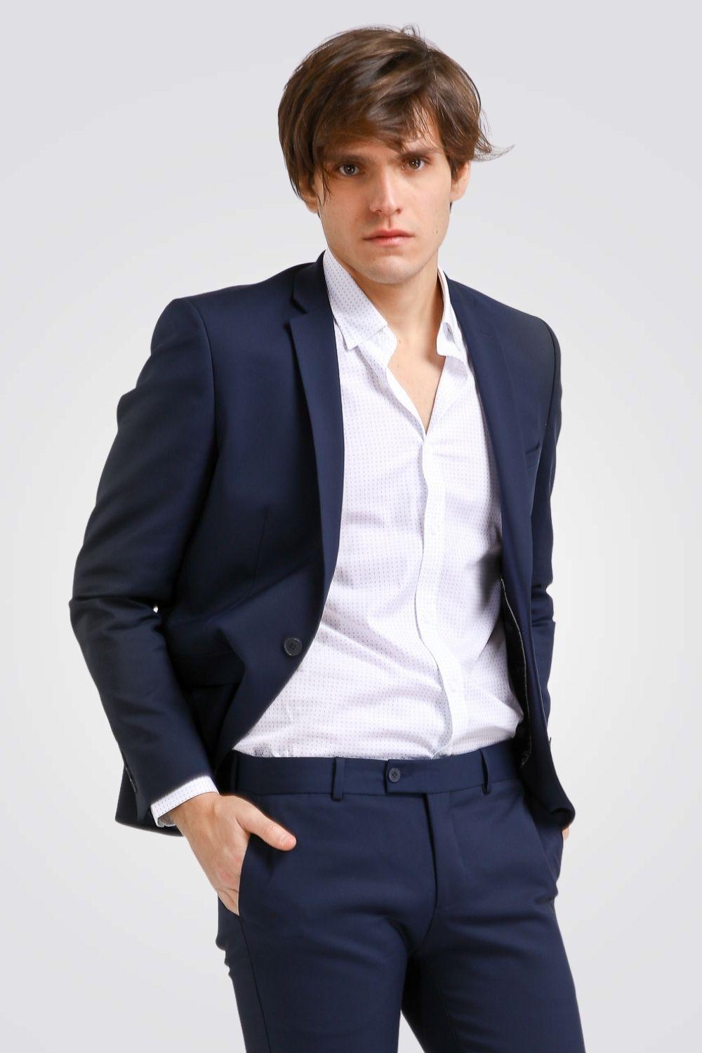 ג'קט SLIM מחוייט נייבי - MASHBIR//365