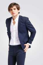 ג'קט SLIM מחוייט נייבי - MASHBIR//365