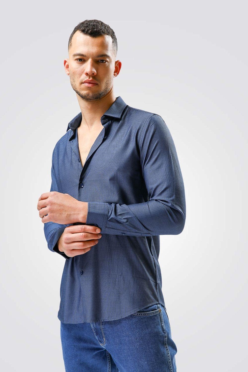 מכופתרת BAMBOO כחולה - MASHBIR//365