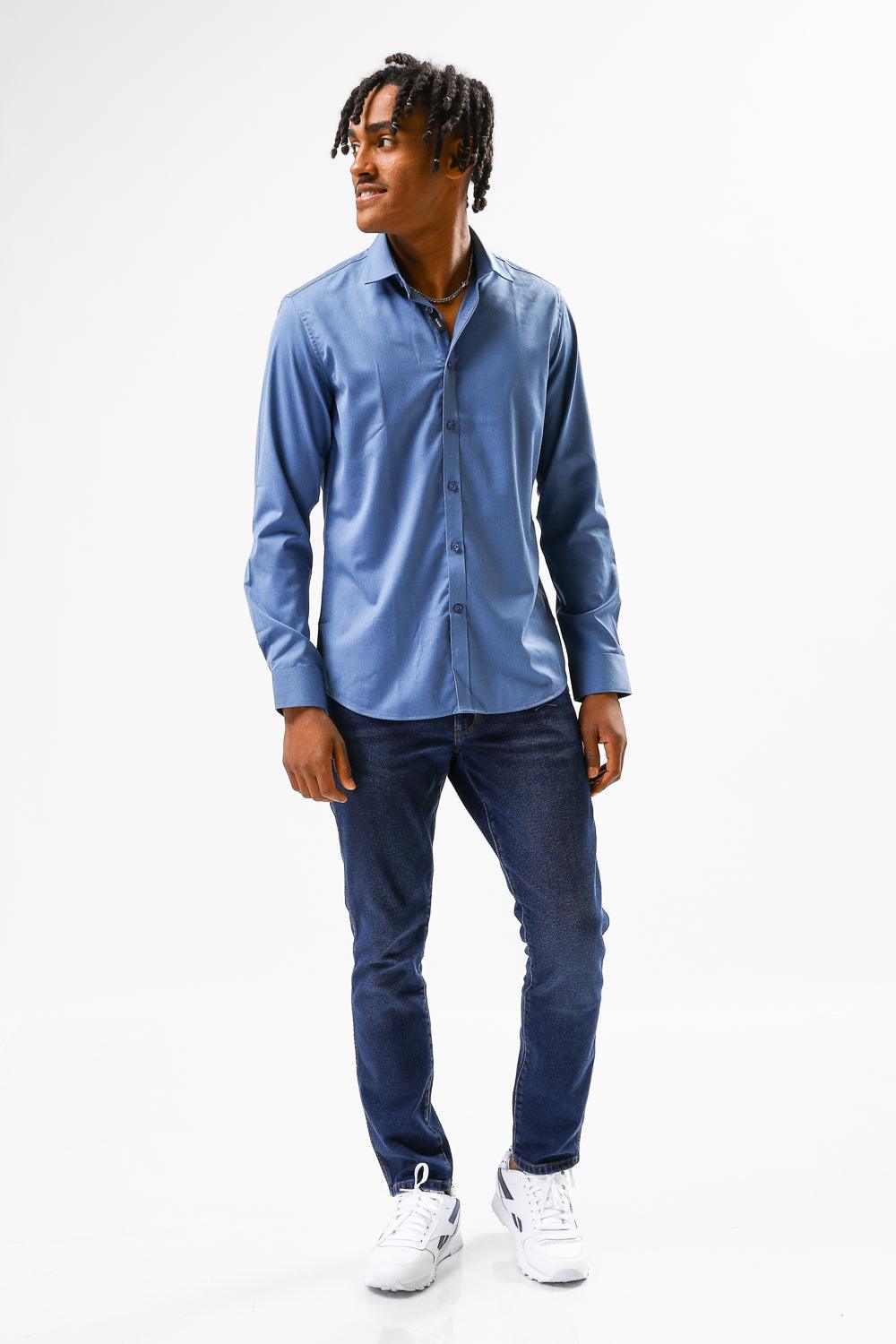 מכופתרת BAMBOO LY תכלת - MASHBIR//365