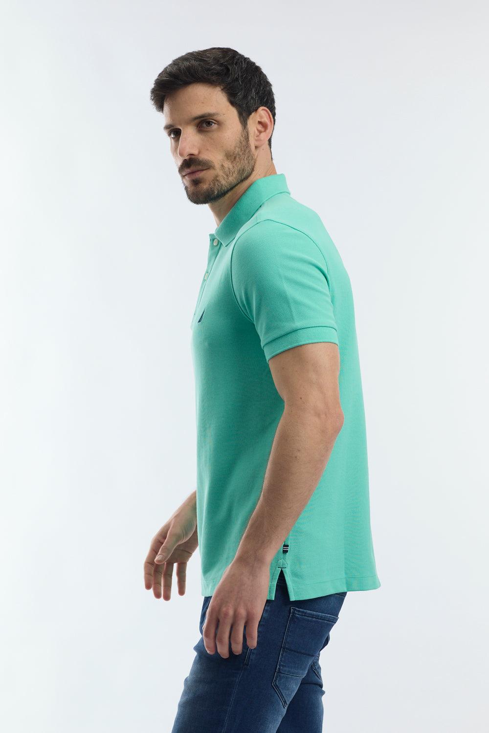 חולצת פולו SLIM FIT צבע מנטה לגברים | נאוטיקה