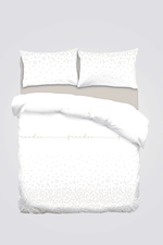 סט מצעים זוגי 160/200 ס"מ כותנה דגם KAY גוון לבן - MASHBIR//365