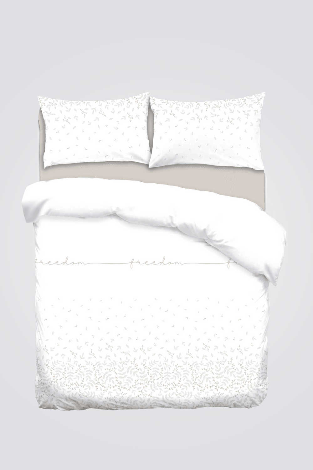 סט מצעים זוגי 160/200 ס"מ כותנה דגם KAY גוון לבן - MASHBIR//365