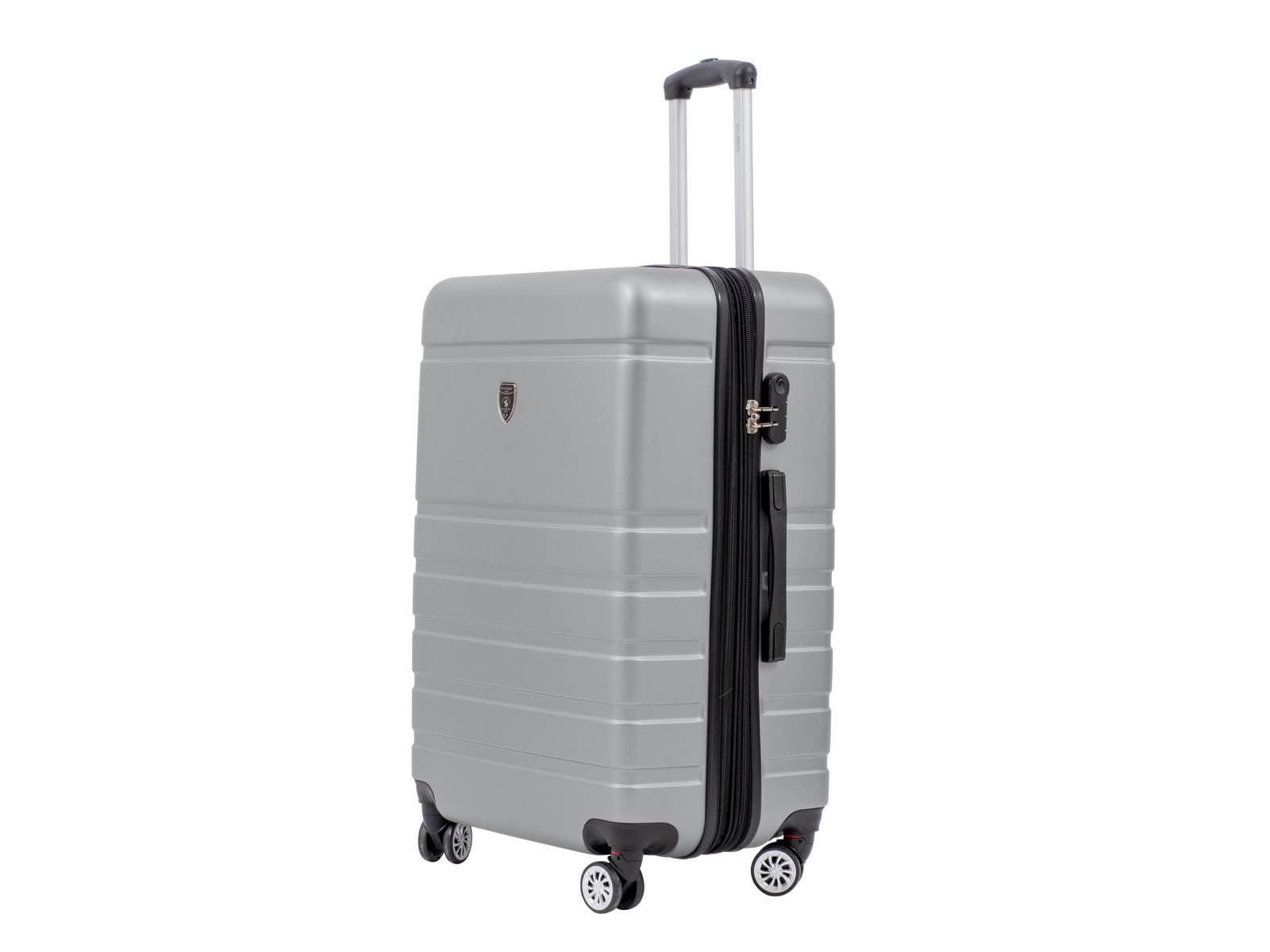 מזוודה קשיחה גדולה 28" דגם 1807 בצבע כסף - MASHBIR//365