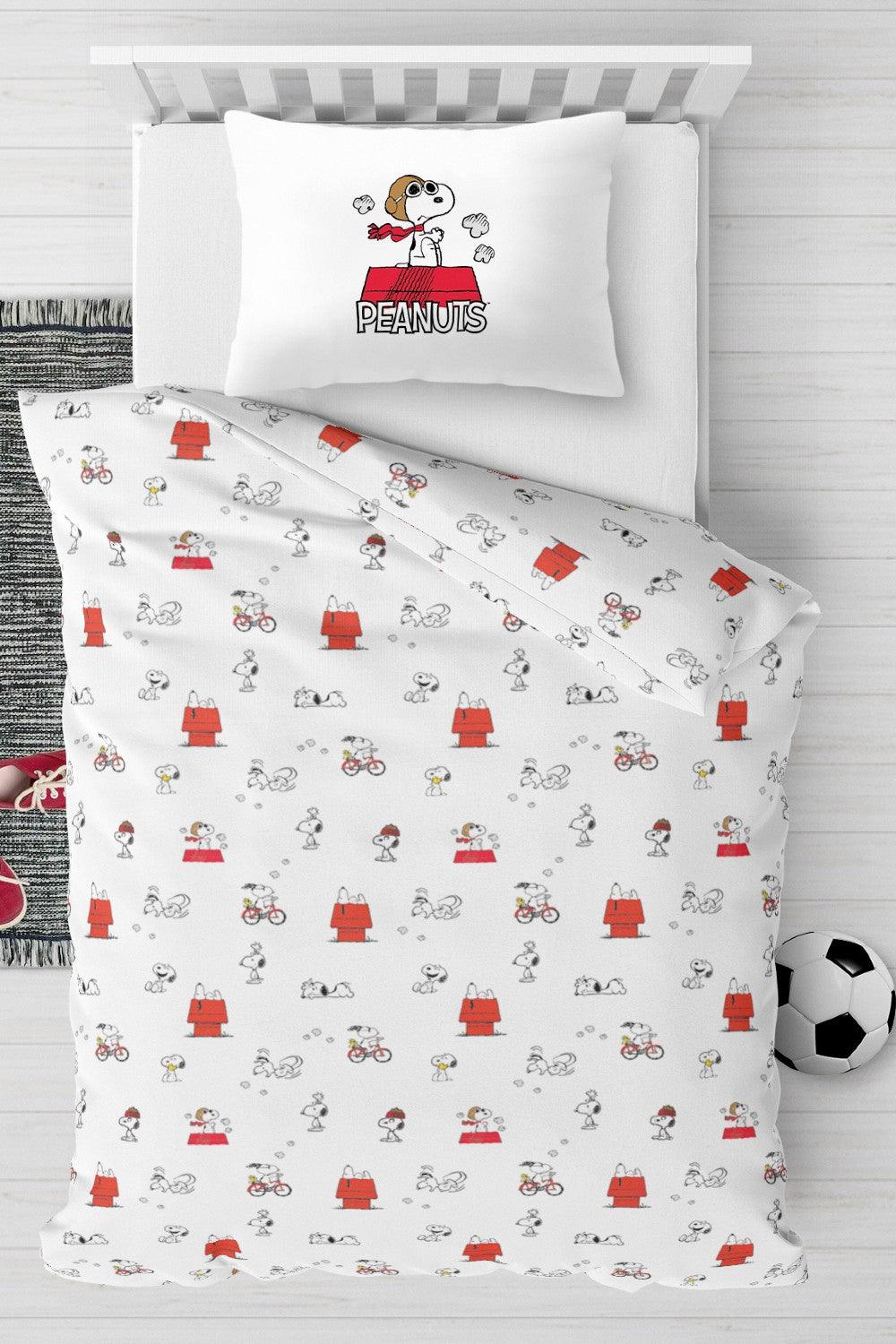 סט מצעים 90/200 יחיד כותנה דגם PEANUTS - MASHBIR//365