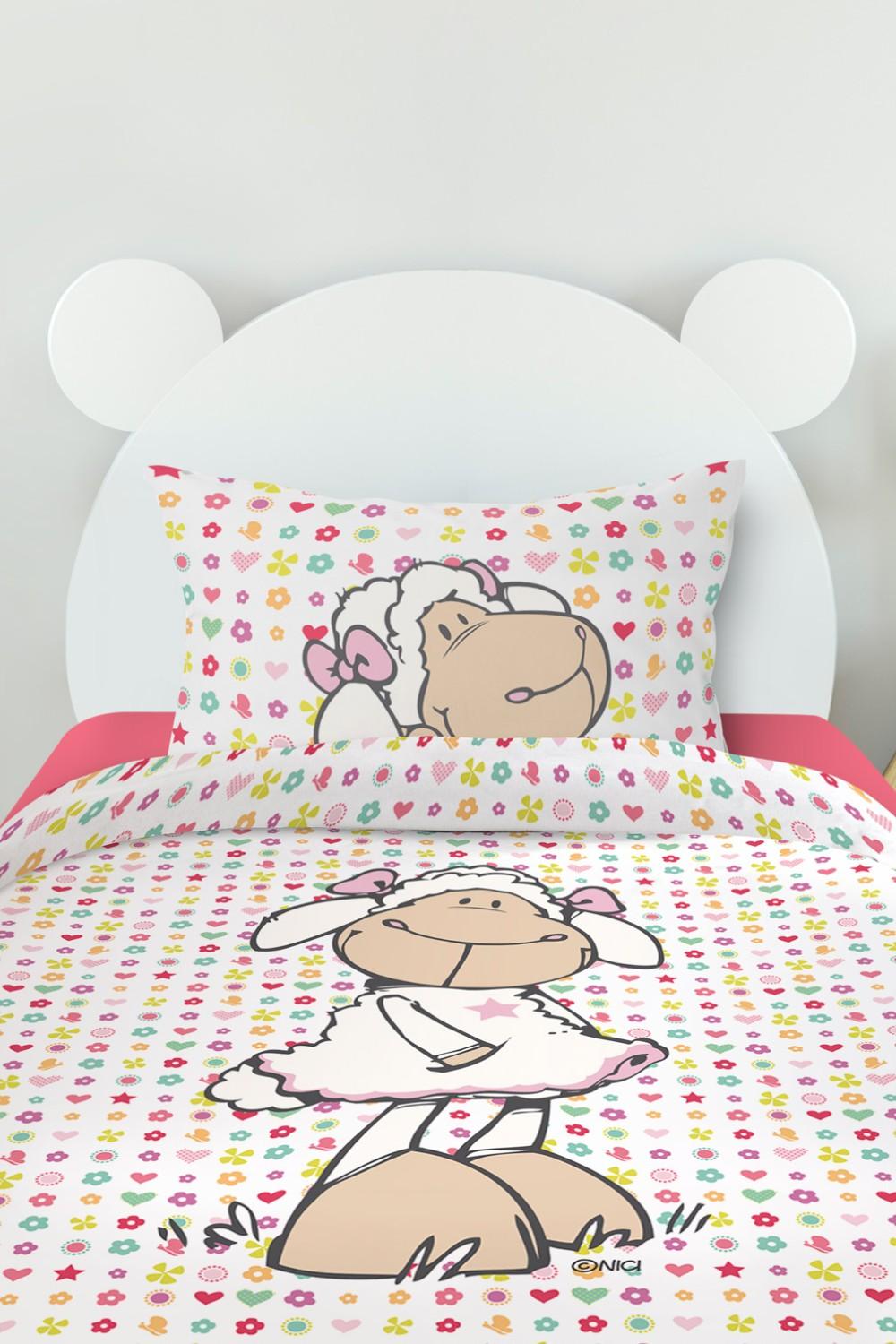 סט מצעים 120/200 מיטה וחצי כותנה דגם ניקי SHEEP - MASHBIR//365