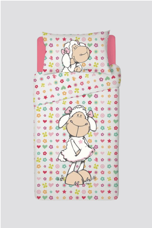 סט מצעים 120/200 מיטה וחצי כותנה דגם ניקי SHEEP - MASHBIR//365