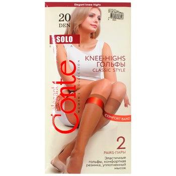 2 זוגות גרבי ברך ניילון 20 דנייר SOLO - שחור - MASHBIR//365