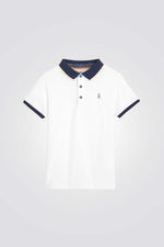 חולצת פולו פיקה לבנה בנים - MASHBIR//365