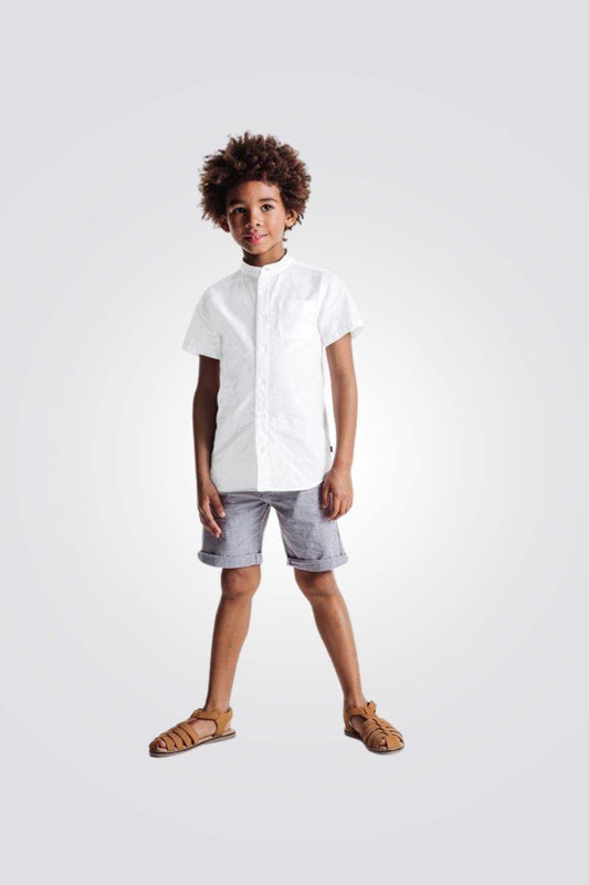 חולצה מכופתרת לבנה בנים - MASHBIR//365