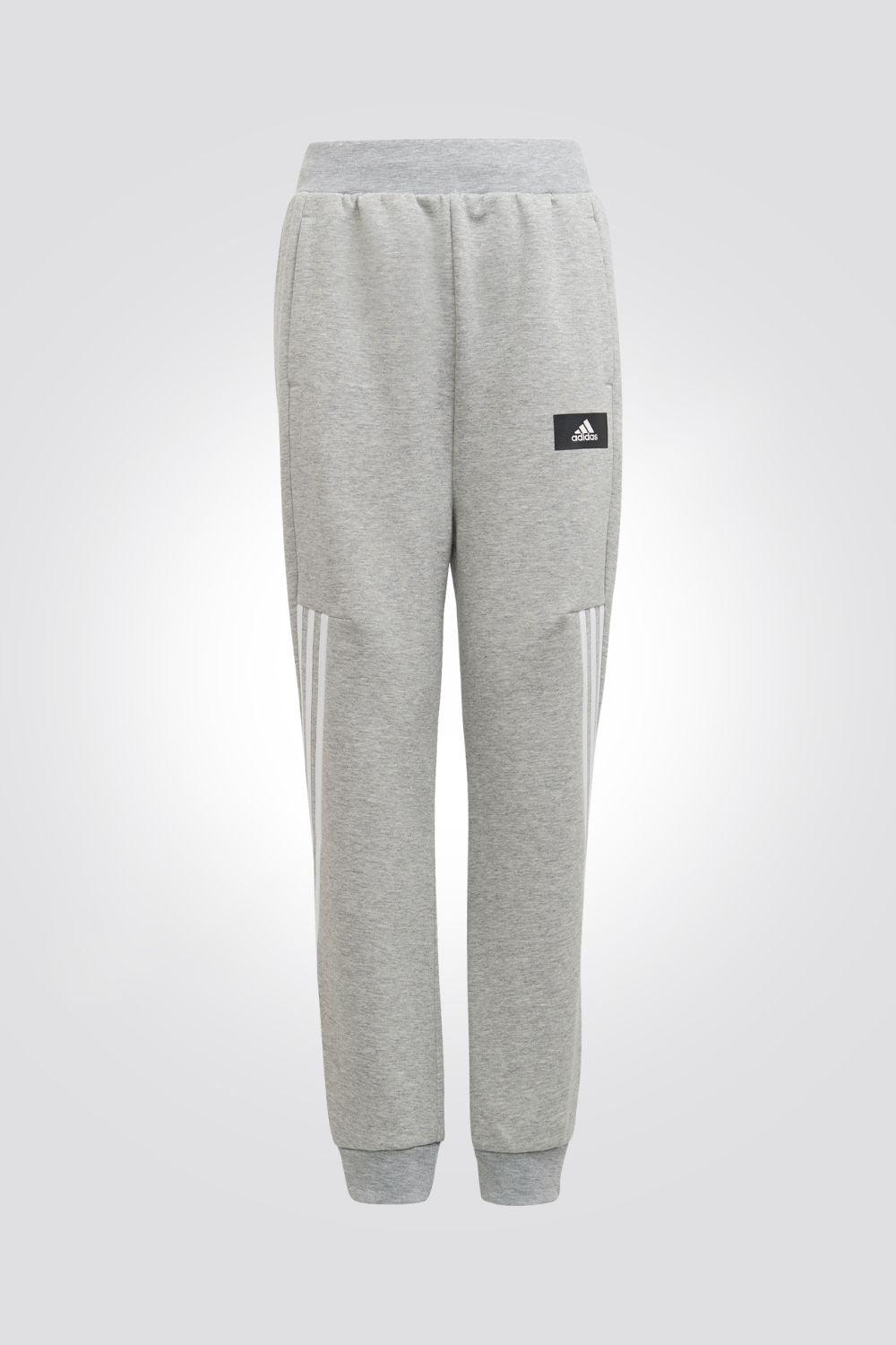 מכנסיים ארוכים FUTURE ICONS 3-STRIPES בצבע אפור - MASHBIR//365