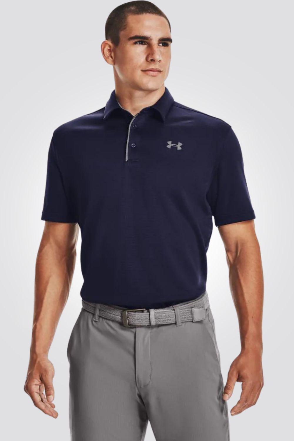 חולצת פולו Tech Polo בצבע נייבי - MASHBIR//365