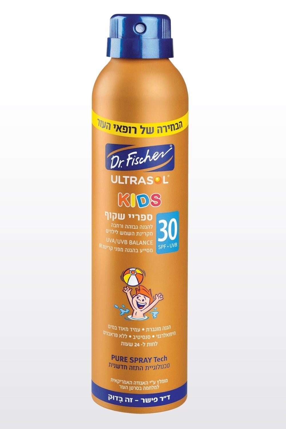 אולטרסול KIDS ספריי קרם הגנה רציף שקוף SPF30 - MASHBIR//365