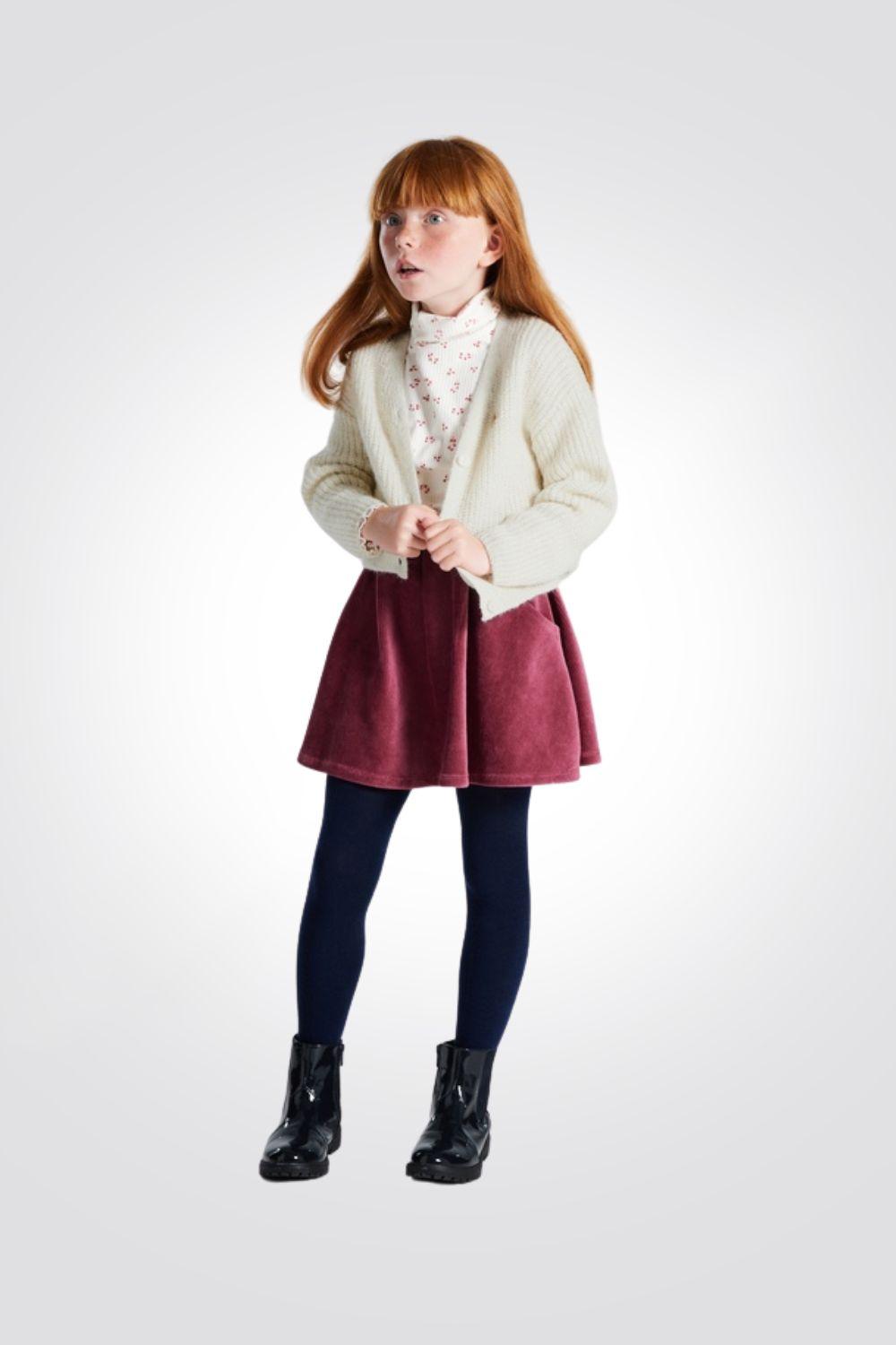 סוודר קרדיגן בצבע לבן לילדות - MASHBIR//365