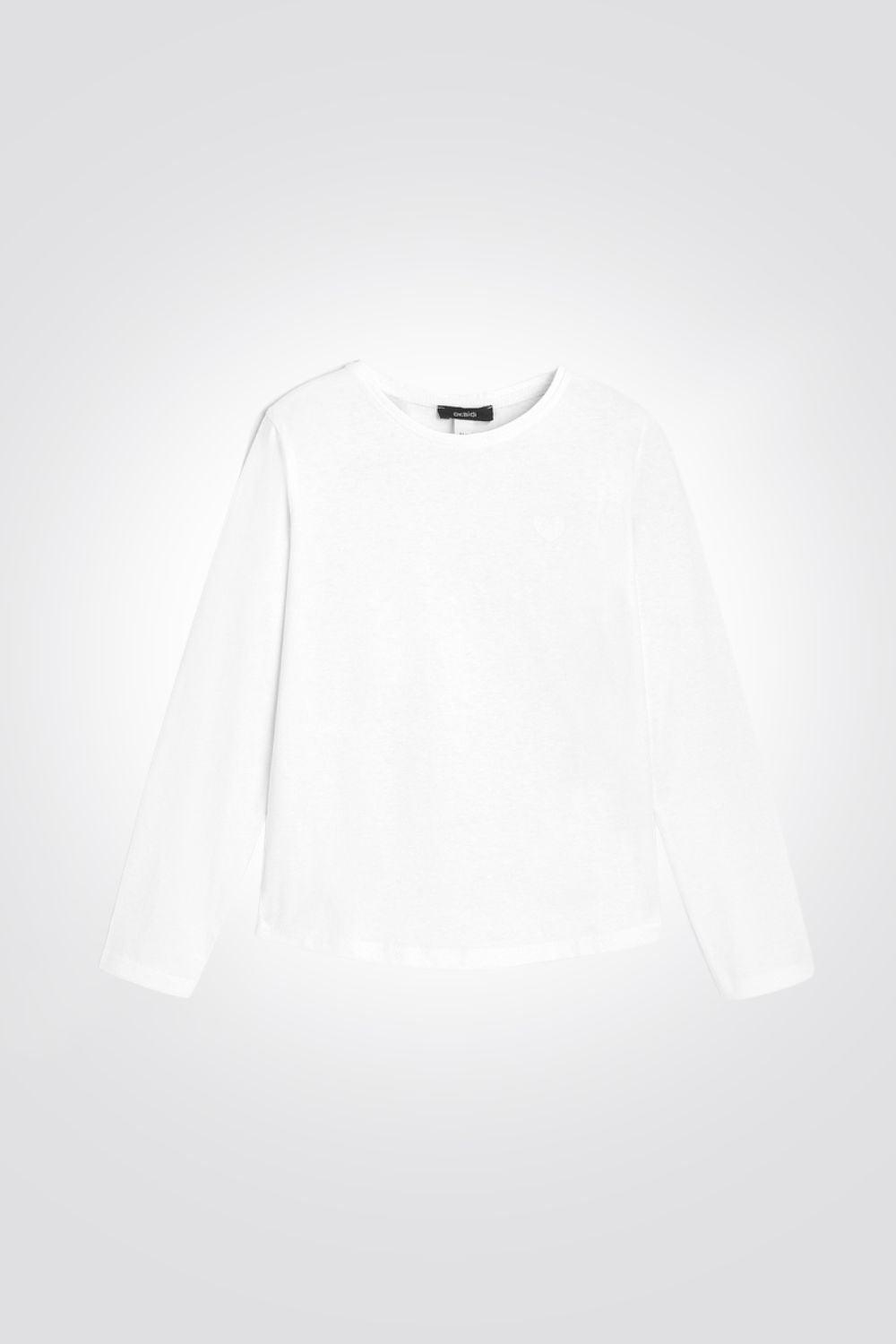 חולצה הדפס לב בצבע לבן לילדות - MASHBIR//365