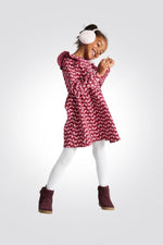 שמלה מודפסת בצבע ורוד לילדות - MASHBIR//365