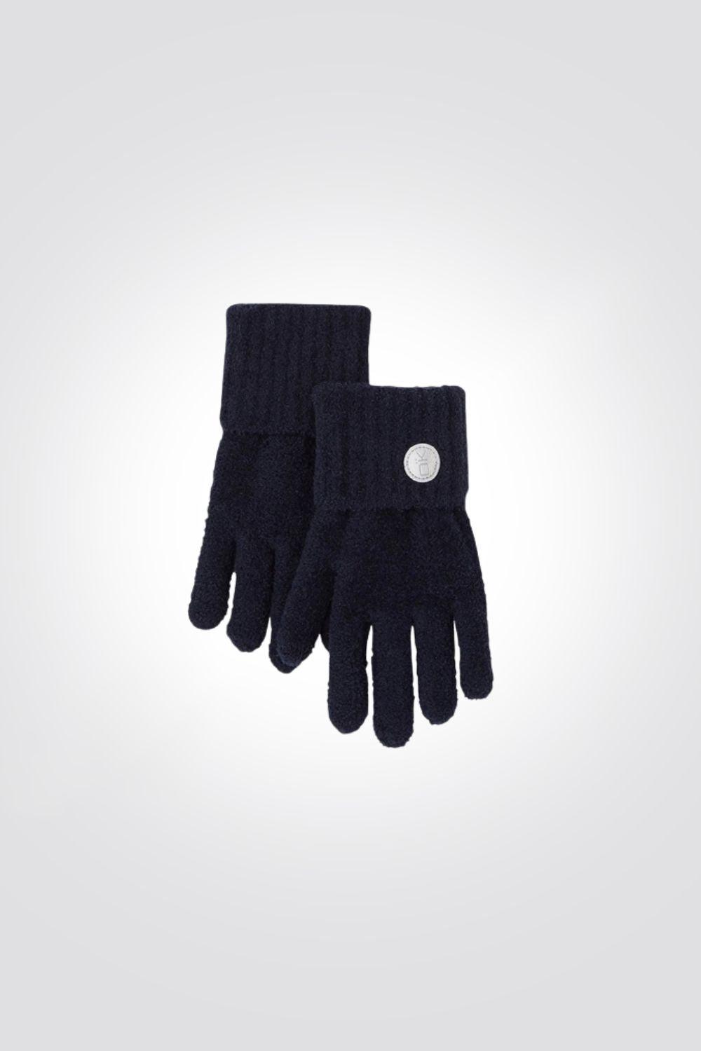 כפפות מבד סריג בצבע נייבי לילדות - MASHBIR//365