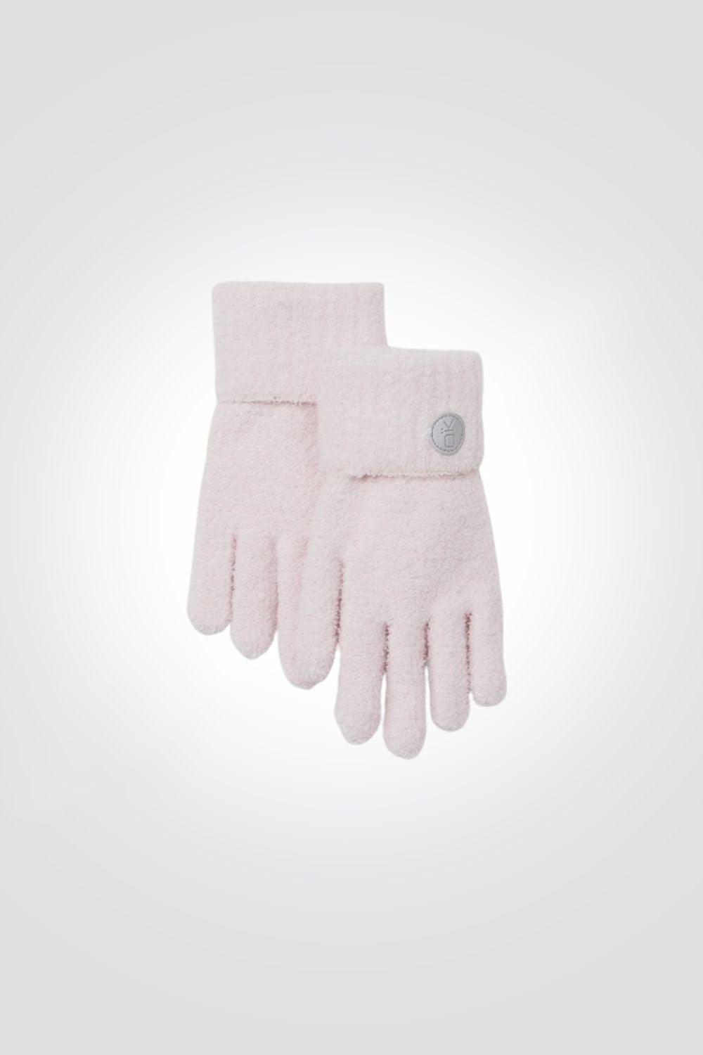 כפפות מבד סריג בצבע ורוד לילדות - MASHBIR//365