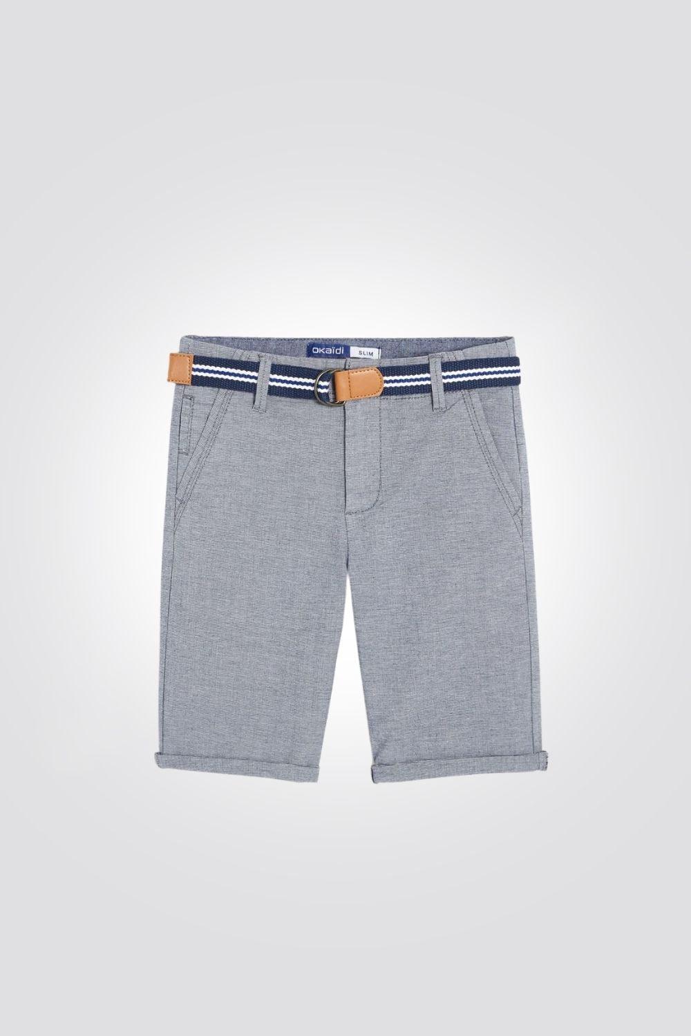 מכנסי ברמודה SLIM בנים ג'ינס בהיר - MASHBIR//365