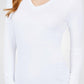 2 חולצות ארוכות לנשים V BASIC צבע לבן - MASHBIR//365 - 1