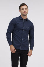 מכופתרת TAILORED FIT בצבע נייבי - MASHBIR//365