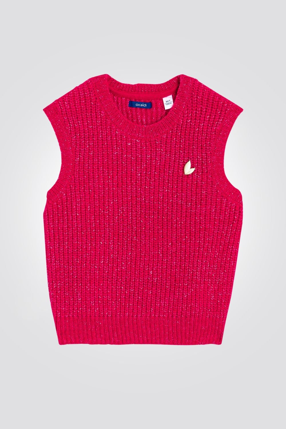 OKAIDI - אפודת סריג לילדות בצבע ורוד - MASHBIR//365