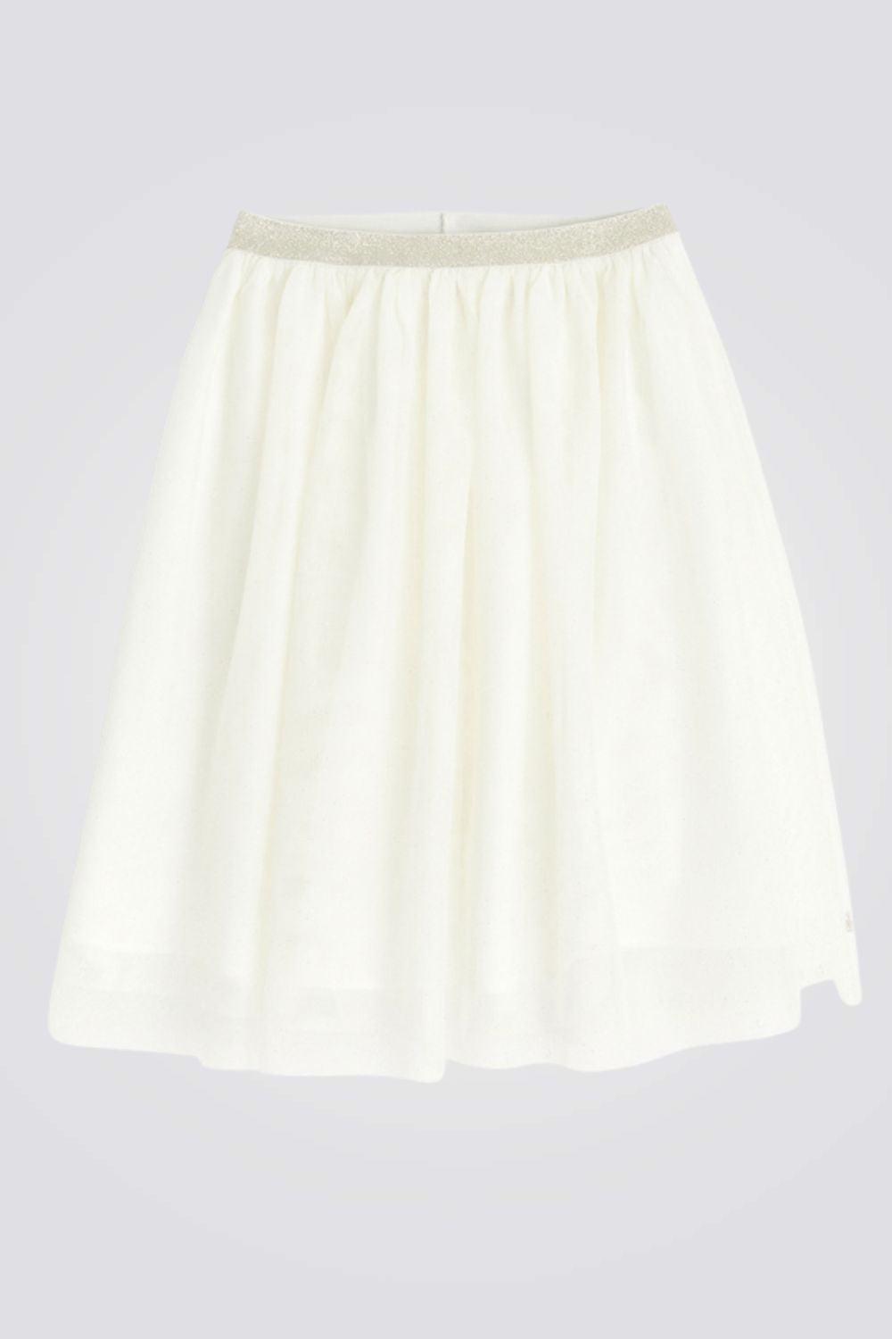 OKAIDI - חצאית בלרינה נוצצת בצבע לבן - MASHBIR//365