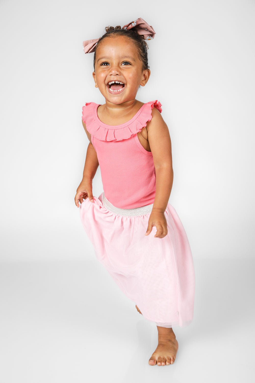 OKAIDI - חצאית בלרינה נוצצת בצבע ורוד לילדות - MASHBIR//365