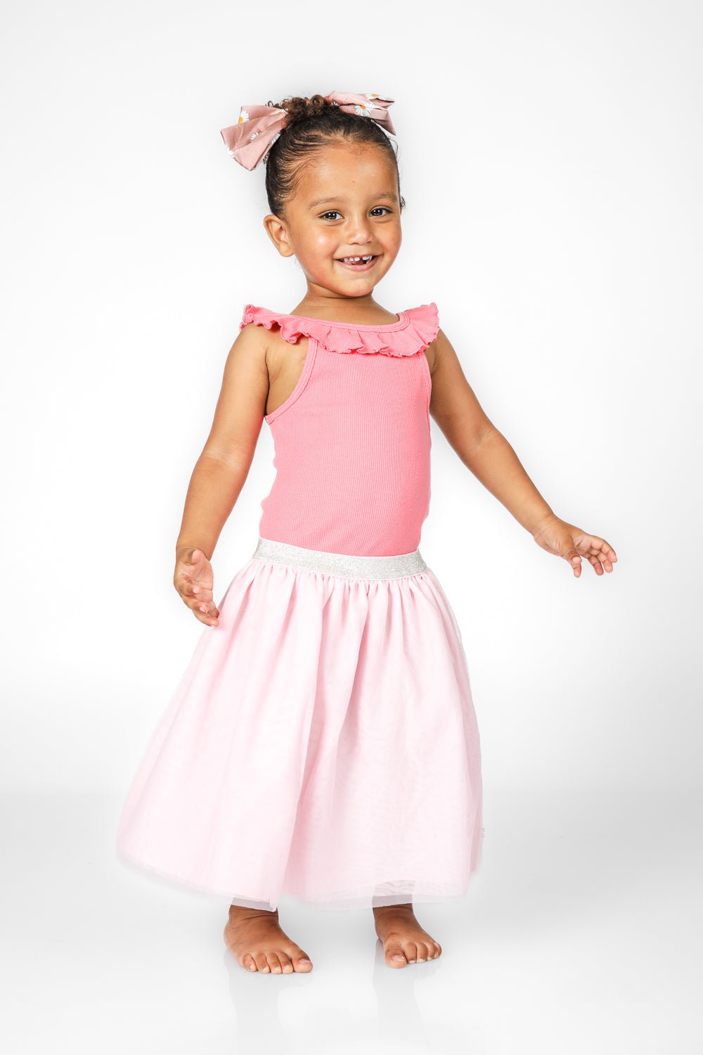 OKAIDI - חצאית בלרינה נוצצת בצבע ורוד לילדות - MASHBIR//365