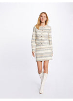 MORGAN - חצאית פסים בצבע שנהב - MASHBIR//365