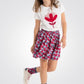OKAIDI - חצאית ילדות פליסה גומי במותן הדפס פרחים אדום כחול - MASHBIR//365 - 1