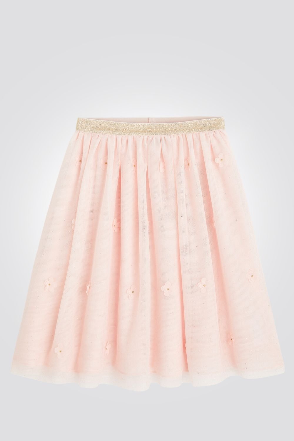 OKAIDI - חצאית ילדות מטול אפרסק וגיזרי פרחים - MASHBIR//365