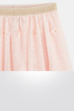 OKAIDI - חצאית ילדות מטול אפרסק וגיזרי פרחים - MASHBIR//365