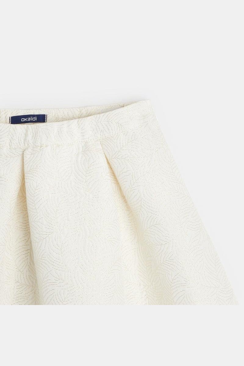OKAIDI - חצאית עם דפוסים ססגונים צבע לבן - MASHBIR//365