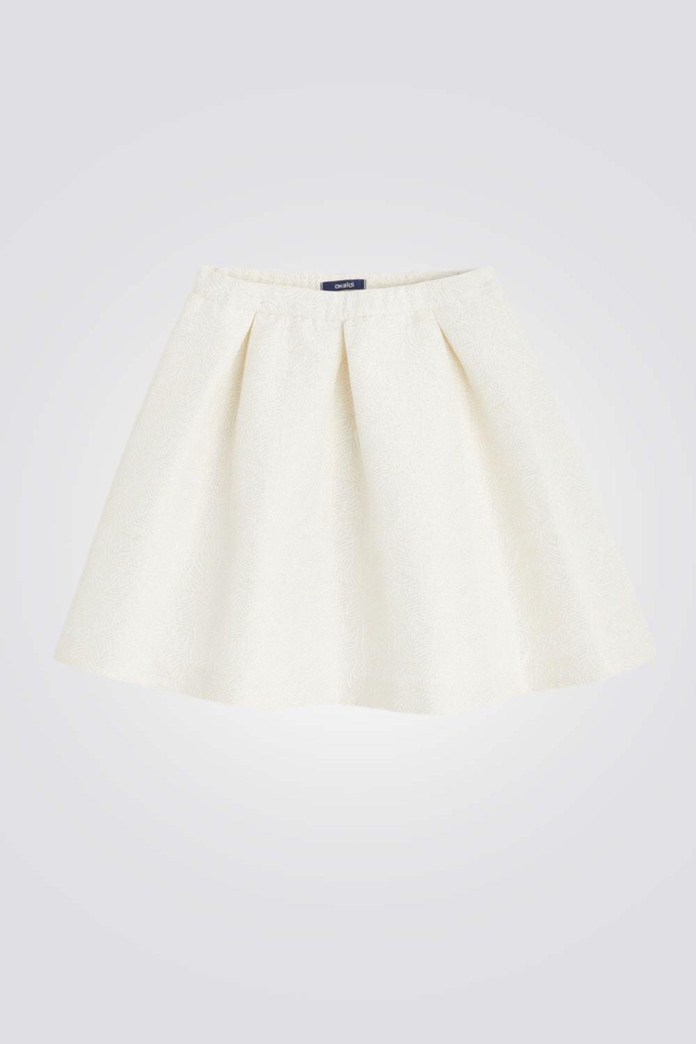 OKAIDI - חצאית עם דפוסים ססגונים צבע לבן - MASHBIR//365